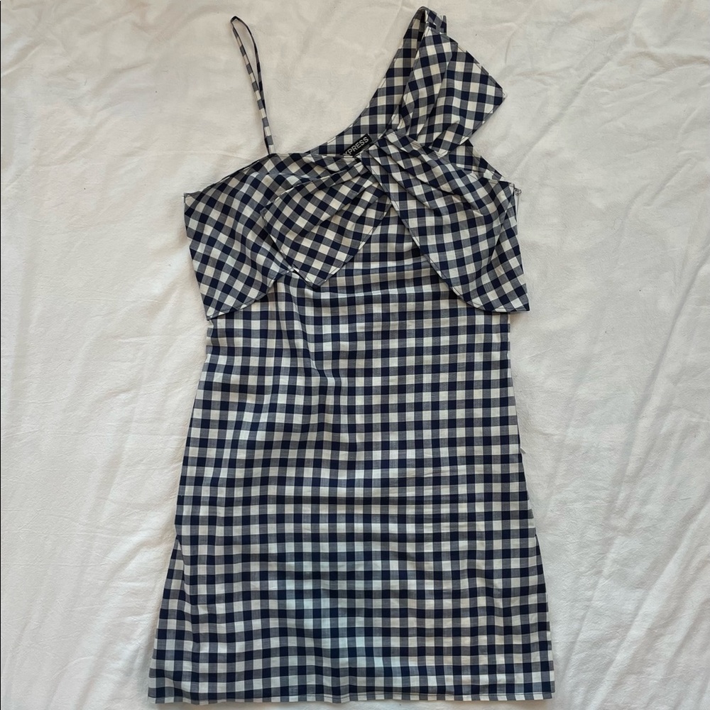 Gingham mini dress